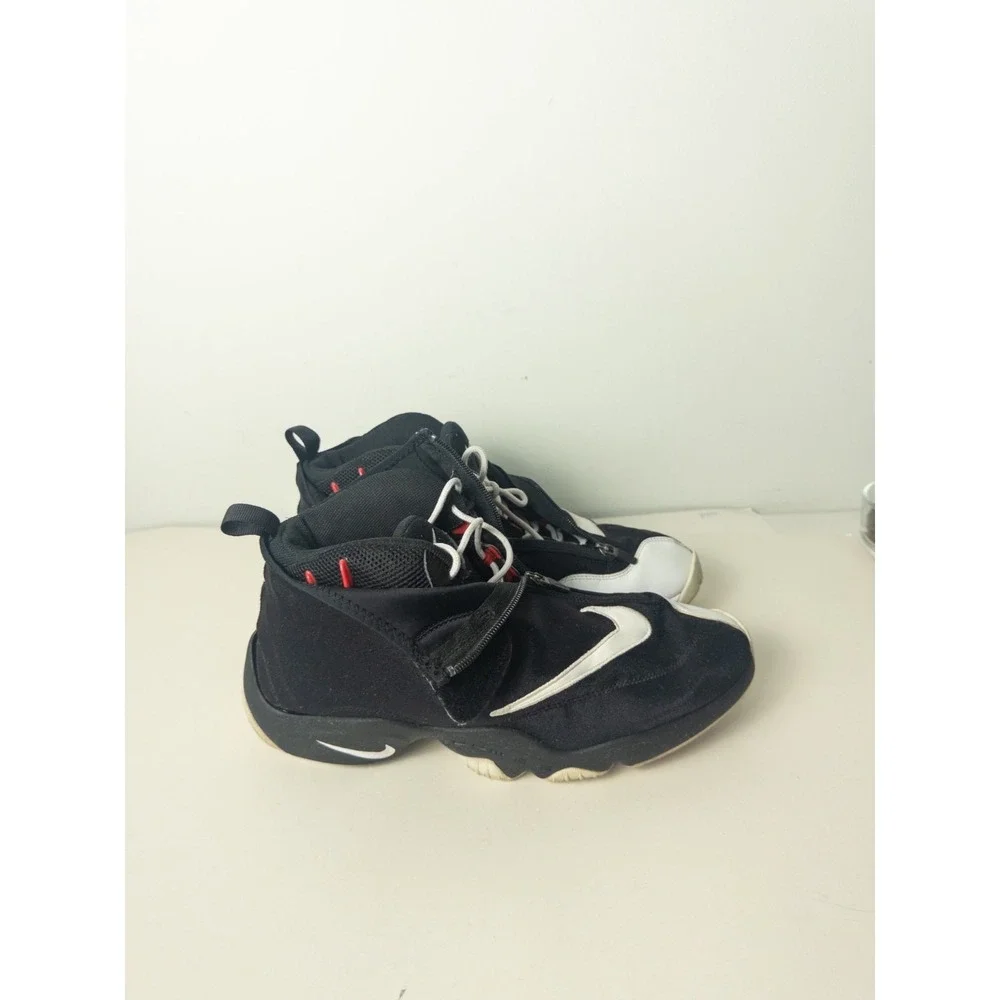 Nike Air Zoom Flight The Glove Gary Payton Black White Mens Size 13 Basketball